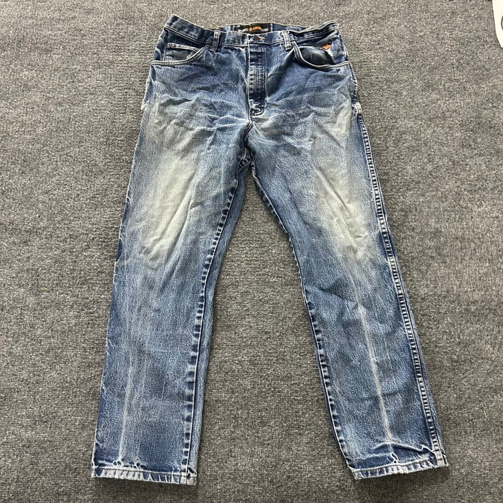 Wrangler Jeans Mens Size 36x32 Blue Relaxed Fit Flame Resistant FR Work Denim
